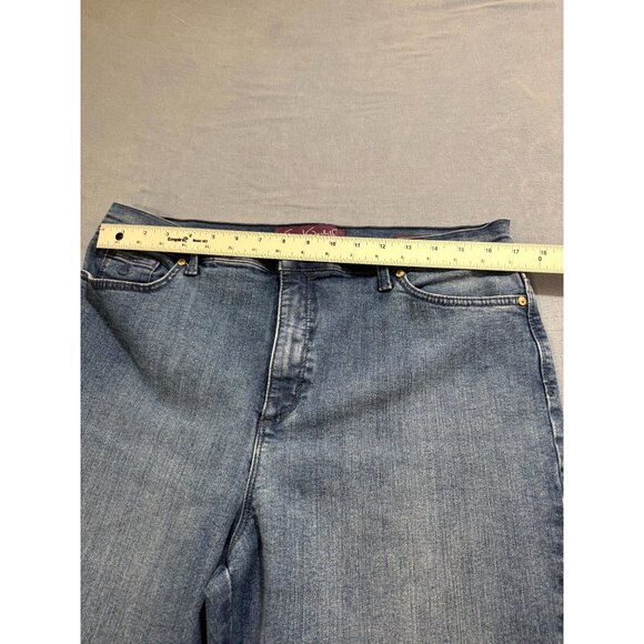 Gloria Vanderbilt Women Straight Leg Jeans Amanda Classic High Rise Blue Size 14 - Picture 2 of 8